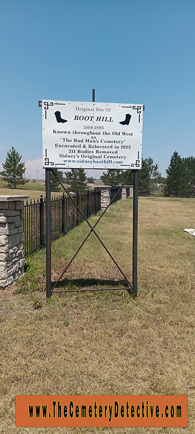 Boot Hill Cemetery Sign