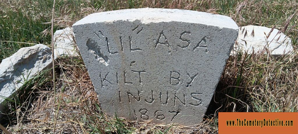 Lil Asa Kilt By Injuns Cemetery Grave Marker